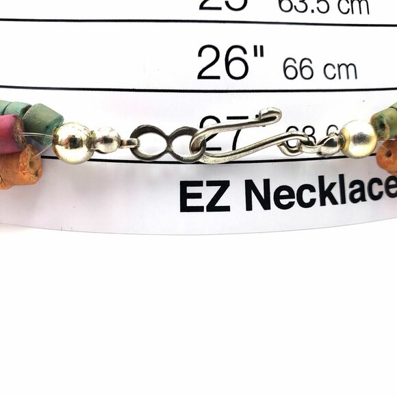 Elephant Giraffe Green Orange Red Wood Beads Fetish Necklace Boho Chic Festival - Picture 7 of 9